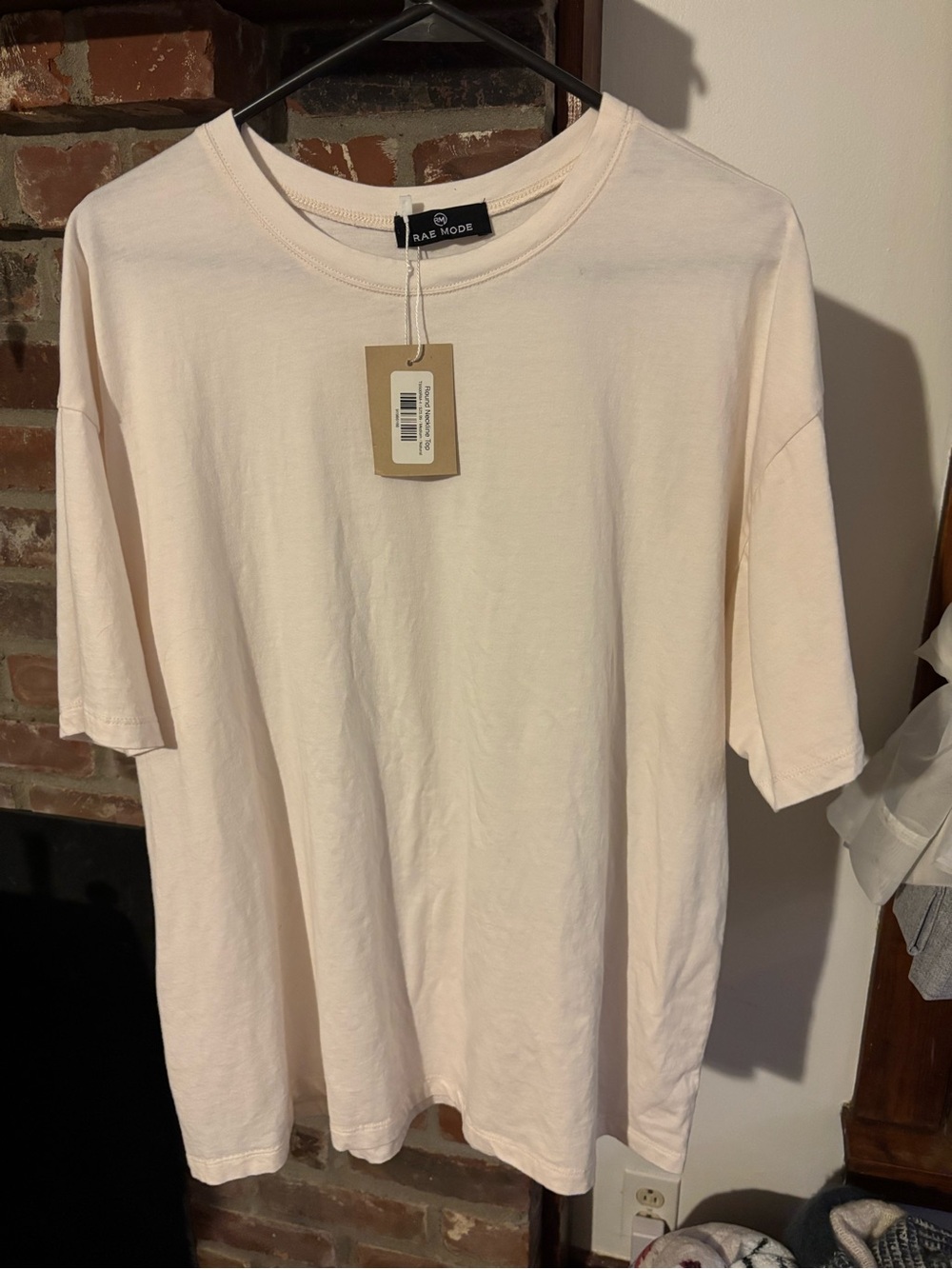 Rae Mode Women’s Short Sleeve Crewneck Tee — Soft Cream